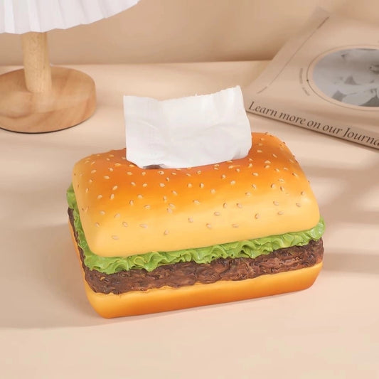 Adorable and Creative Hamburger - shaped Living Room Tissue Box
